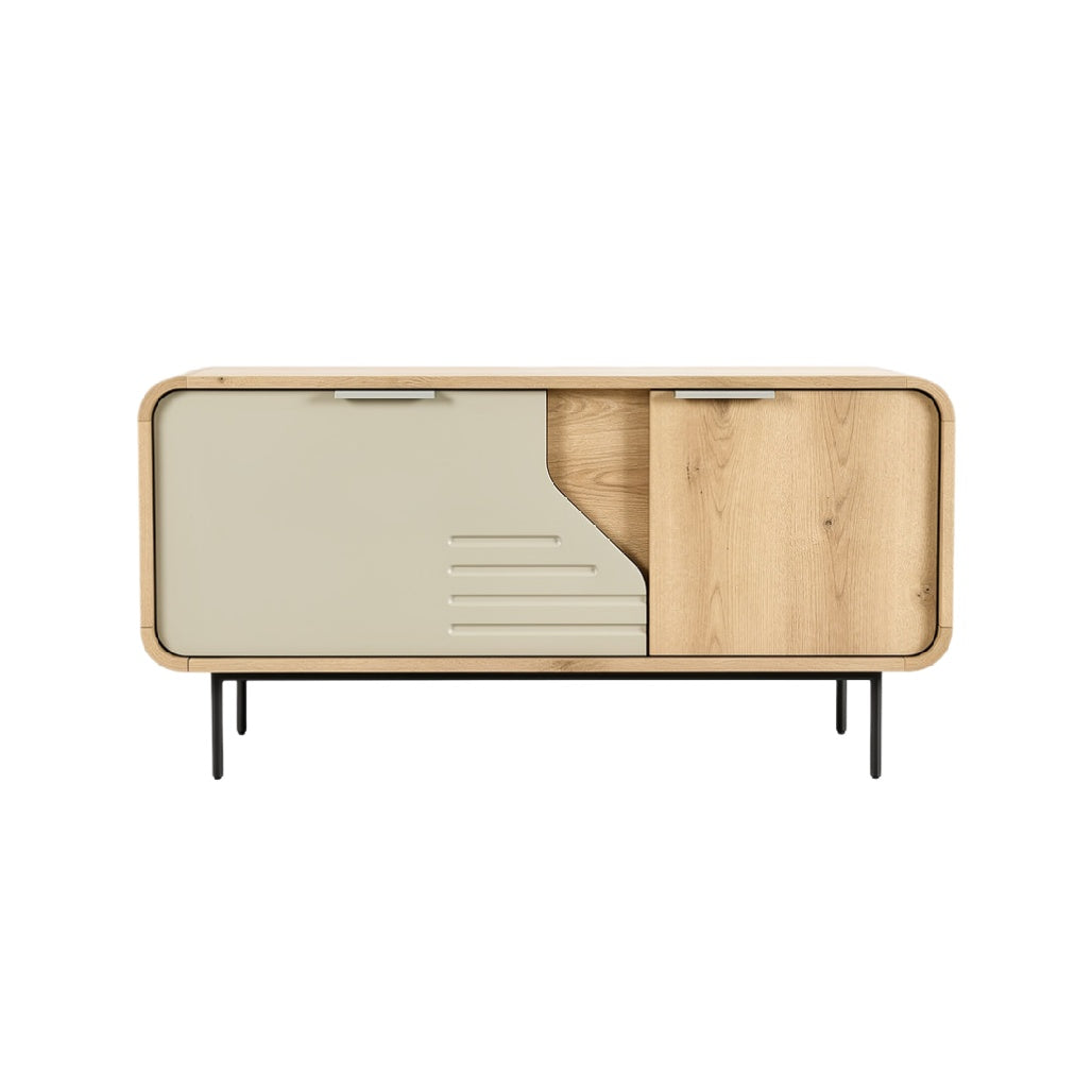 Modern Wooden Sideboard with Minimalist Design and Metal Legs